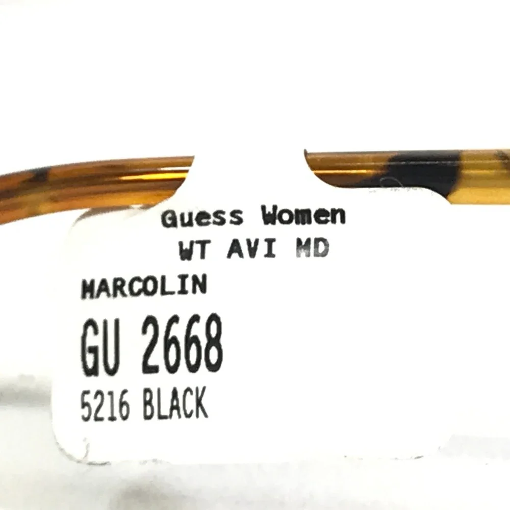 Guess Eyeglasses Frames GU2668 001 Black Tortoise Cat Eye Full Rim 52-16-140